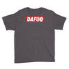 dafuq slogan box logo Youth Tee