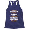 Super Cool Papa Of A Freaking Awesome Grandson Racerback Tank