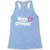 Bun in the Oven with Heart Baby Girl Racerback Tank