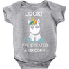 look i've created a unicorn Baby Onesie