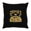 chuck's texan grill Throw Pillow