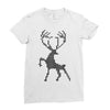 christmas deer Ladies Fitted T-Shirt