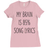 my brain is 85% song lyrics Ladies Fitted T-Shirt