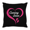 Coming Soon Baby Girl Throw Pillow