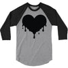 dripping heart melting heart 3/4 Sleeve Shirt