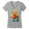 bart simpson Women's V-Neck T-Shirt