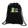 sad t rex Drawstring Bags