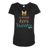 house is not a home without a frenchie Maternity Scoop Neck T-shirt