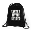 santa's little helper Drawstring Bags