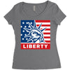 liberty statue Women's Triblend Scoop T-shirt