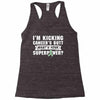 I Am Kicking Cancers Butt Whats Your Superpower ? Racerback Tank