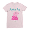 peppa pig auntie pig Ladies Fitted T-Shirt