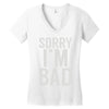 sorry i'm bad (2) Women's V-Neck T-Shirt