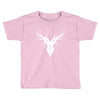 deer head vector white logo Toddler T-shirt