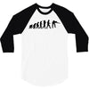 evolution of snooker or pool ape to player mens black new t shirt top 3/4 Sleeve Shirt