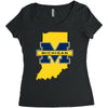 indiana for michigan Women's Triblend Scoop T-shirt