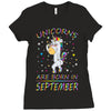 Unicorns are born in September Ladies Fitted T-Shirt