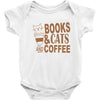 books and cats and coffee Baby Bodysuit
