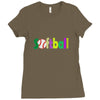 softball neon rhinestud Ladies Fitted T-Shirt