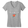 latina power with cute heart Women's V-Neck T-Shirt