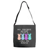 peeps bunnies Adjustable Strap Totes