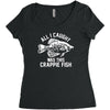 all i caught was this crappie fish Women's Triblend Scoop T-shirt