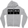 reflections on pi Zipper Hoodie