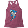 shark tornado Racerback Tank