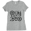 bike parts full suspension airfix model parts mens printed cotton Ladies Fitted T-Shirt