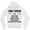 Libra Woman Zipper Hoodie