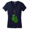 liver cancer boxing glover Women's V-Neck T-Shirt