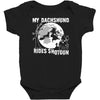 my dachshund rides shotgun Baby Bodysuit
