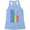 rainbow american flag Racerback Tank