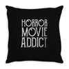horror movie addict Throw Pillow