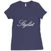 stylist rhinestone Ladies Fitted T-Shirt