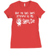 sheltie hair Ladies Fitted T-Shirt