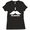 mustache (3) Ladies Fitted T-Shirt