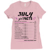 July Girl Facts Cancer Ladies Fitted T-Shirt