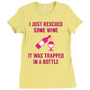 rescued some wine Ladies Fitted T-Shirt