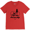 i like men who love dogs V-Neck Tee