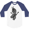 olaf frozen disney cartoon 3/4 Sleeve Shirt