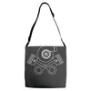 turbo skull and crossbones Adjustable Strap Totes