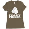 pull my finger Ladies Fitted T-Shirt