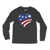disstressed america flag heart Long Sleeve Shirts