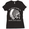 my indian name is runs with beer Ladies Fitted T-Shirt