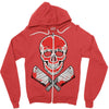 skull meat Zipper Hoodie