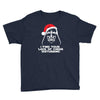 new funny darth vader star wars themed christmas Youth Tee