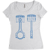 sketch of piston Women's Triblend Scoop T-shirt