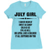 Super July Girl Ladies Fitted T-Shirt
