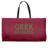 geek goddess kelly green Weekender Totes